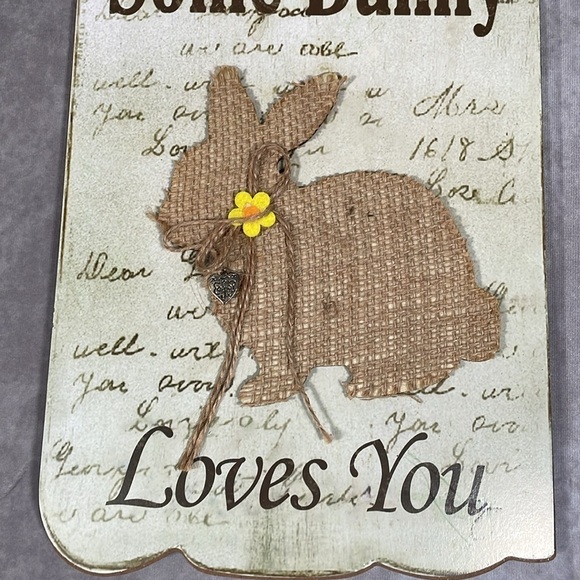 Some Bunny Loves You Easter Bunny Hanging Sign | Spring Easter NWT - Picture 2 of 7